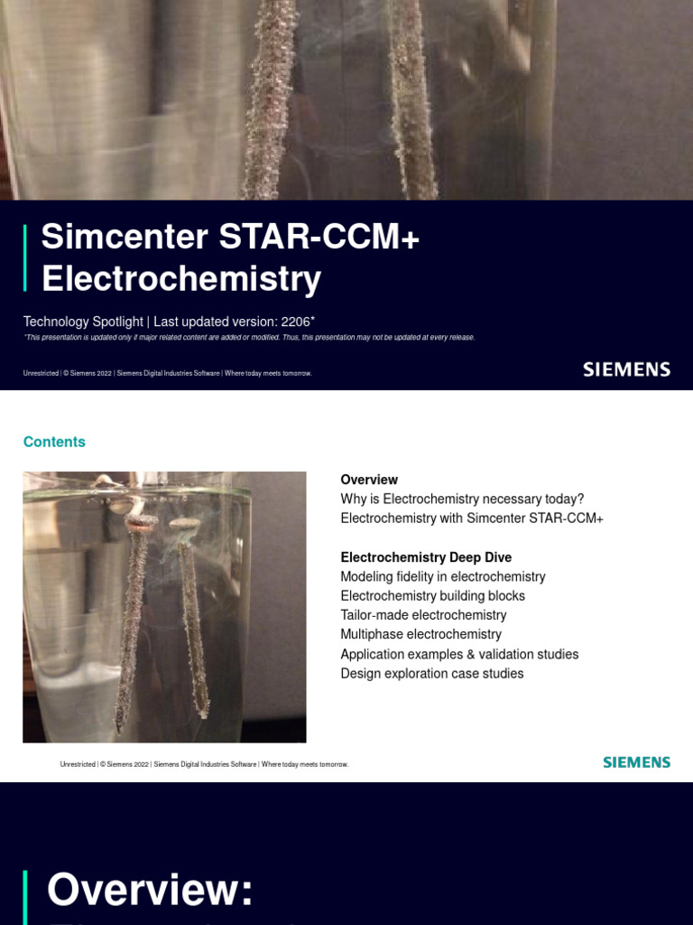 Electrochemistry in Simcenter STAR-CCM+ | PDF | Electrochemistry ...
