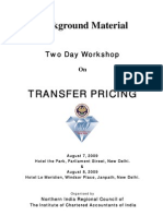 Workshop On Transfer Pricing 7 8aug09