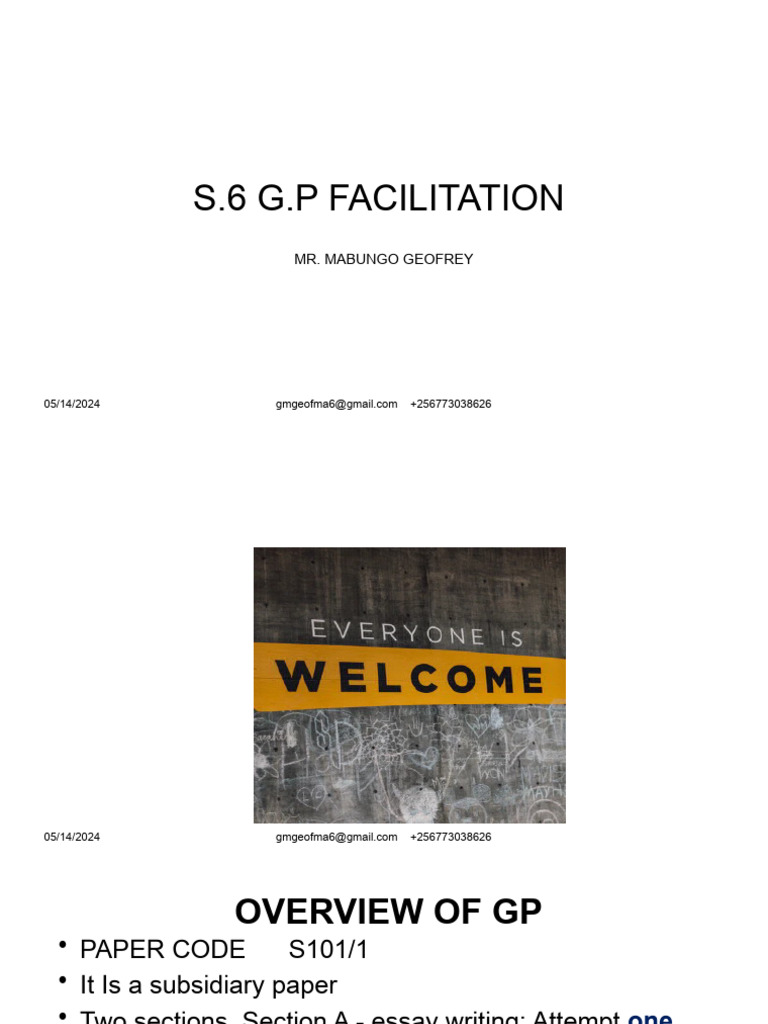 GP Summary Marking Scheme Overview | PDF | Uganda | Question