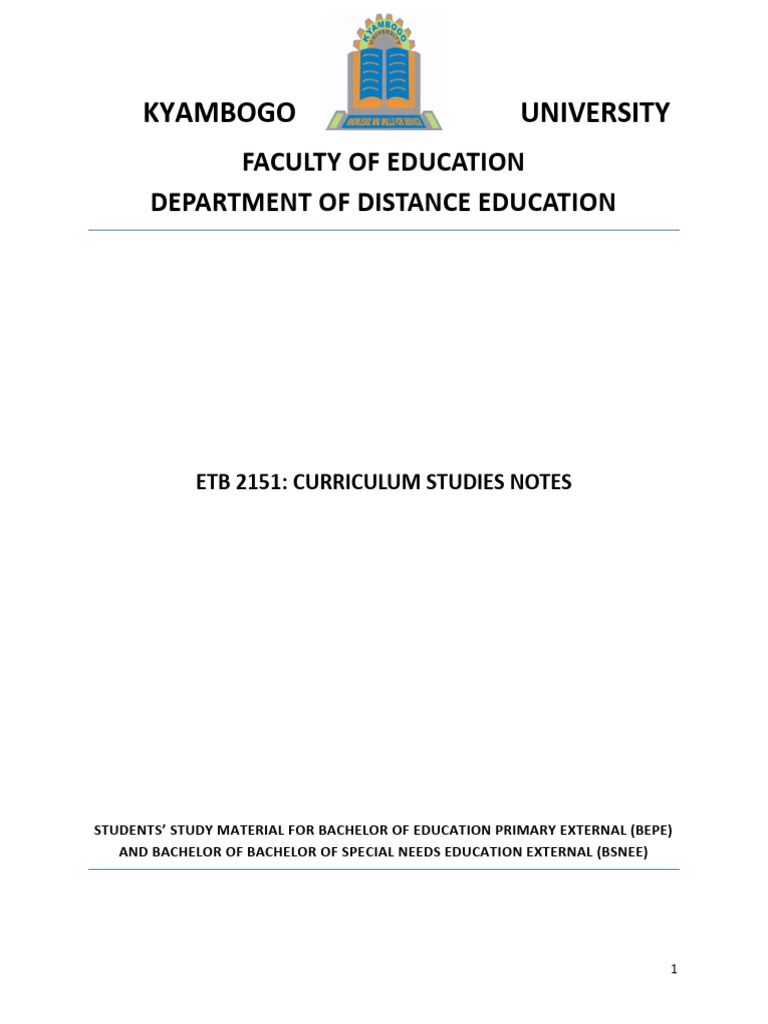Curriculum Studies Notes for Education | PDF | Constructivism ...