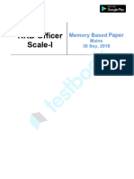 RRB Officer Scale-I (30 Sep 2018) Mains Memory Based Paper - English - 1698222320