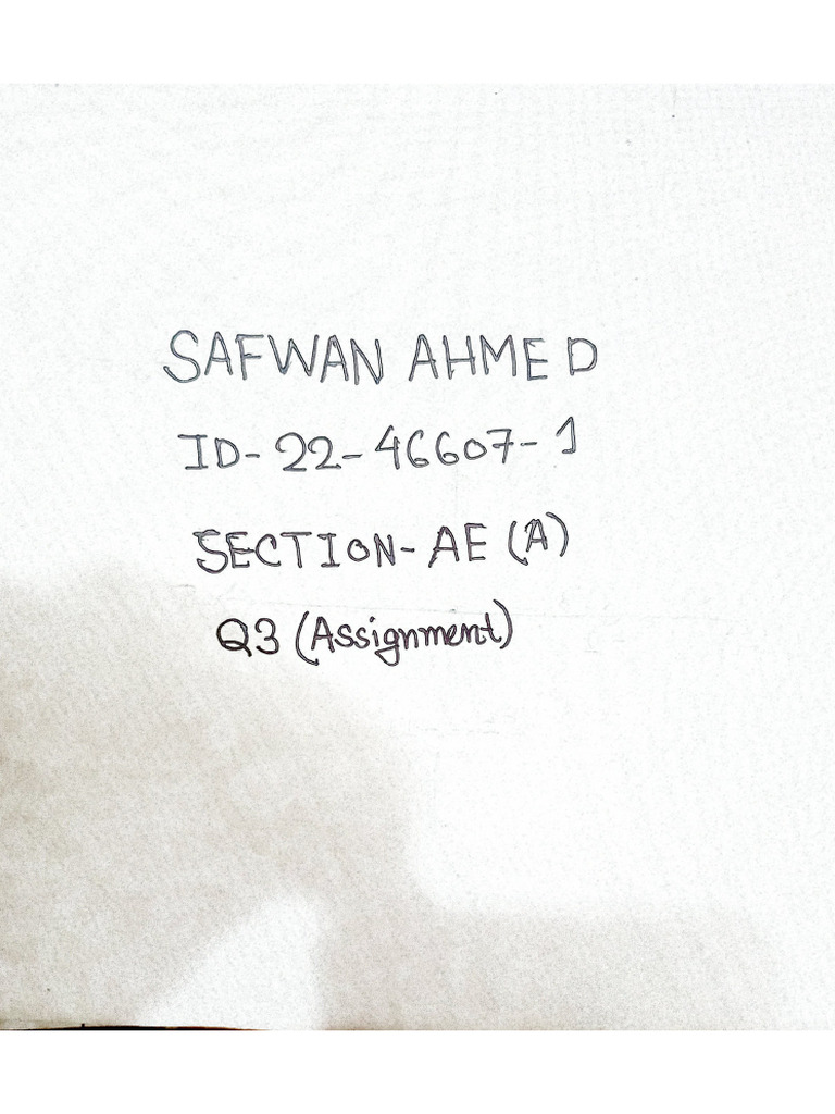 Assignment Quiz 3 | PDF