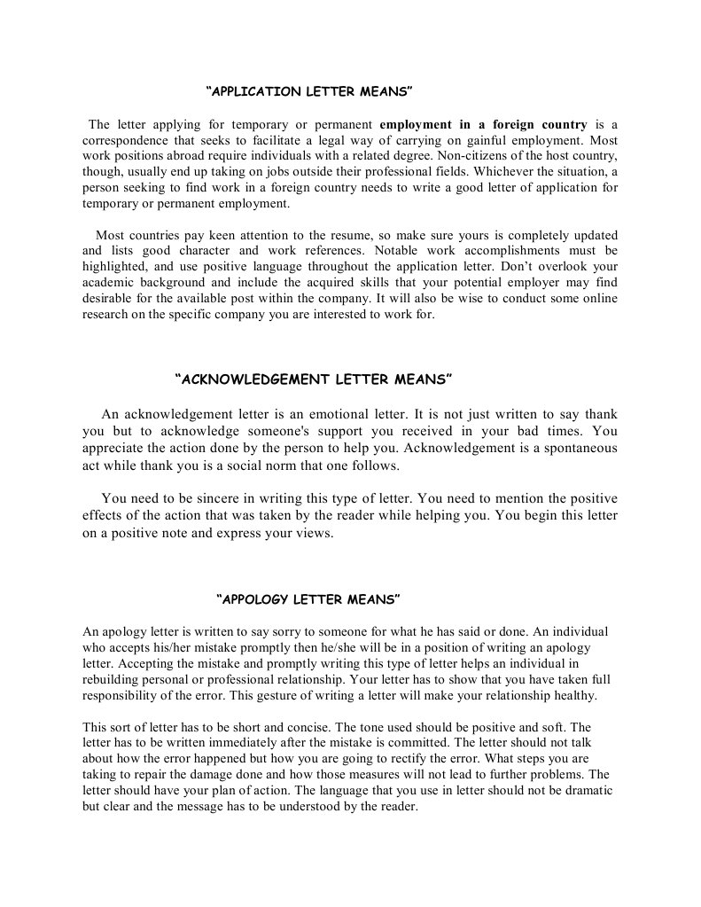 An Insightful Overview of Application Letters and Their Purpose PDF