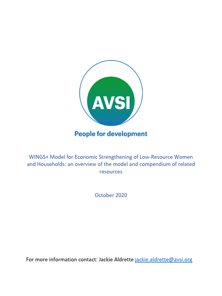 Wings Resources Avsi Draft 11 2020 | PDF | Parenting | Poverty ...