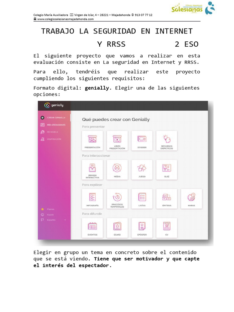 Seguridad en Internet y RRSS 2 ESO | PDF