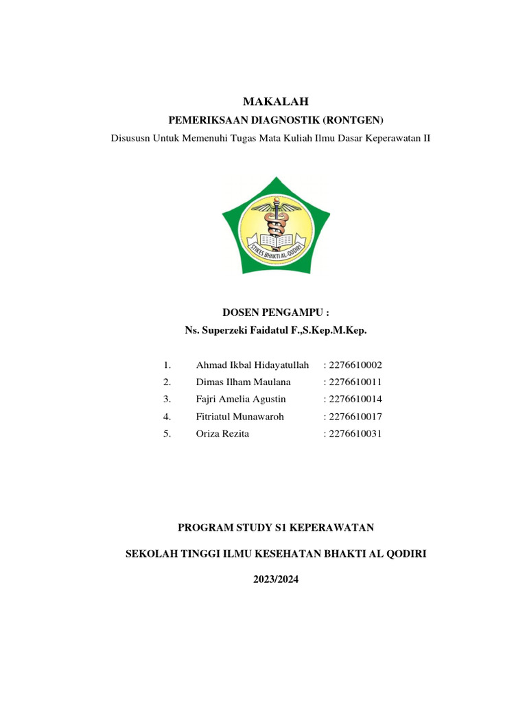 Rontgen: Panduan Diagnostik Medis | PDF | Sains & Matematika