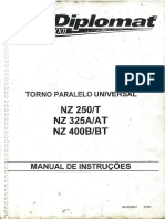 Manual Torno Paralelo Universal NZ - 250T - 325A-AT - 400B - BT
