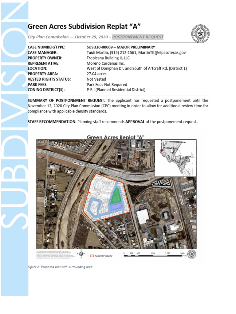 ITEM_1_-_SUSU20-00069_Green_Acres_Subdivision_Replat_A | PDF | Flood