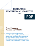 Pancasila Dalam Sejarah Bangsa Indonesia (Proklamasi Kemerdekaan 17 Agustus 1945)