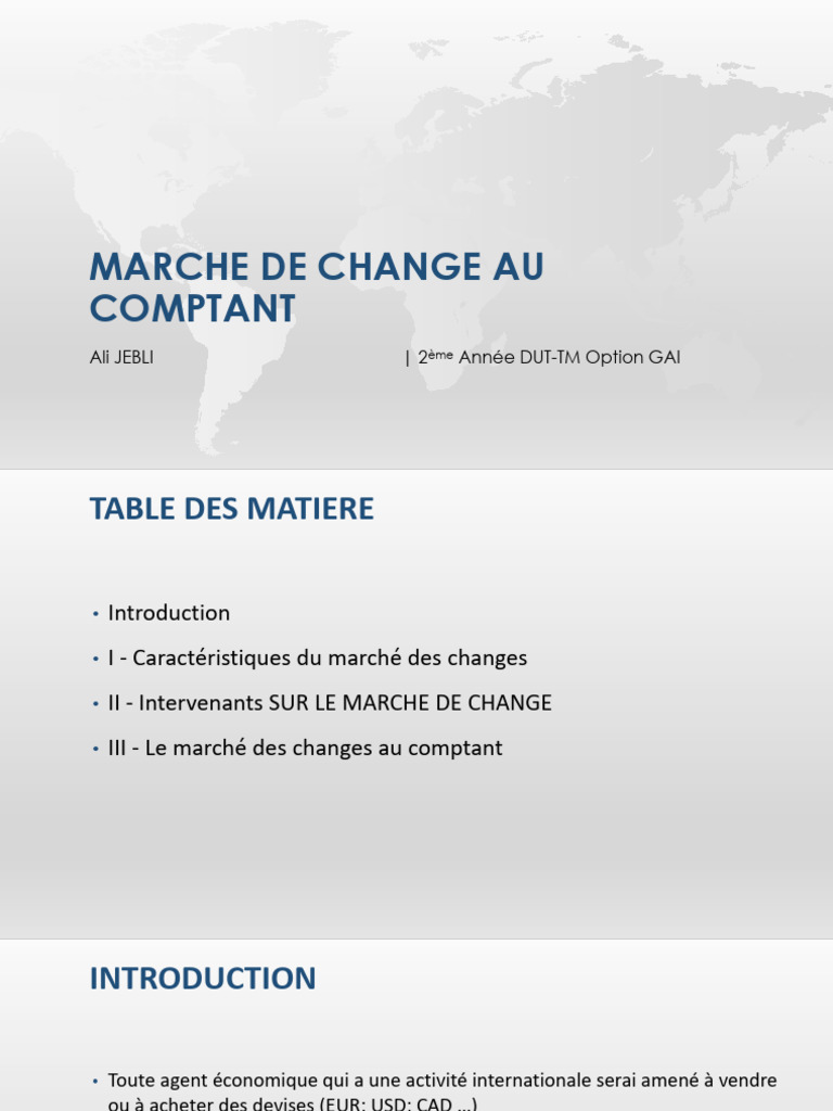 Marché de Change au Comptant | PDF | Forex | Banques