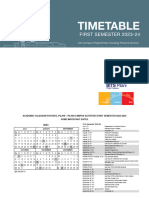 Timetable 29 Sep 2023