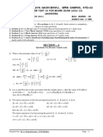 Maths Class Xii Sample Paper Test 05 For Board Exam 2023 Answers