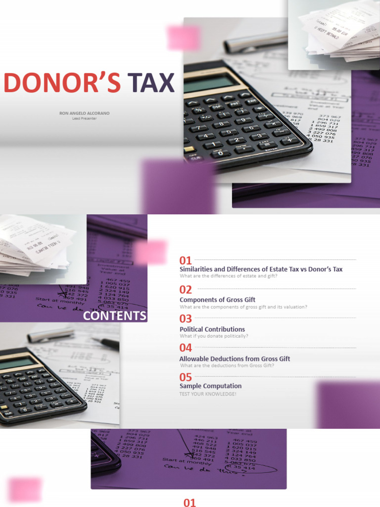 Donor Tax | PDF | Estate Tax In The United States | Taxes