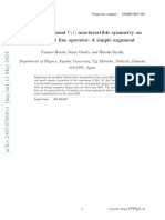 Action of The Axial U (1) Non-Invertible Symmetry On The 'T Hooft Line Operator - A Simple Argument