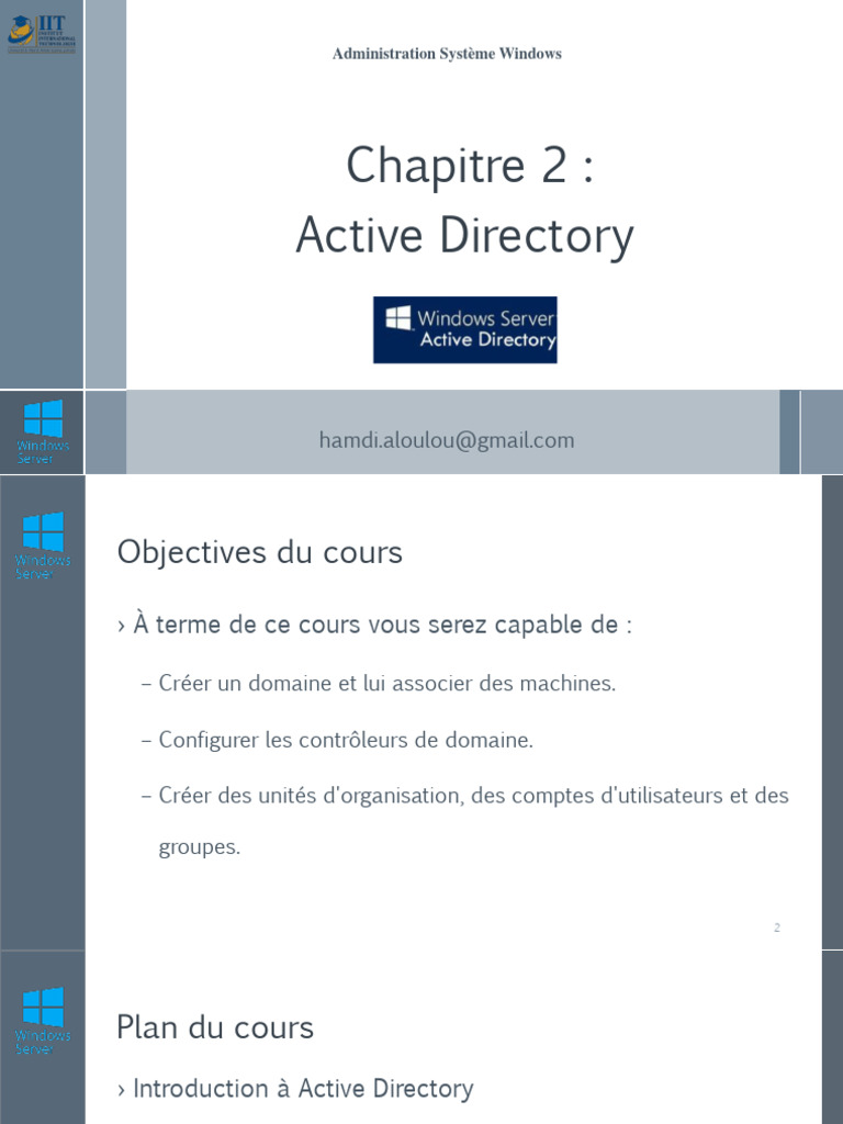 Introduction à Active Directory et ses fonctions | PDF | Active ...