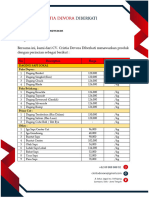 Price List Devora Diary Customer - 2024