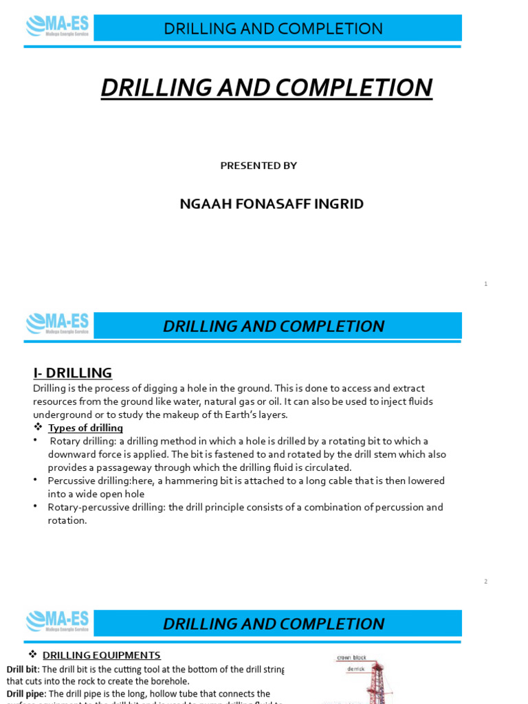 Drilling and Completion | Download Free PDF | Casing (Borehole) | Oil Well