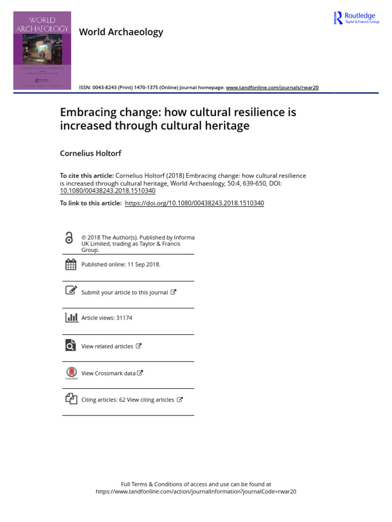 Embracing Change How Cultural Resilience Is Increased Through Cultural