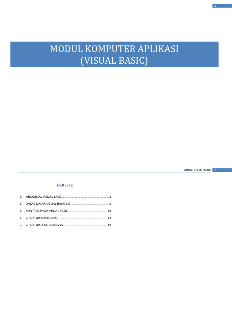 Menulis Ulang Program Visual Basic | PDF | Komputer