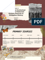 Content and Contextual Analysis of Selected Primary Sources in Philippine History
