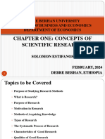 Chapter 1 - The Fundamentals of Economic Research