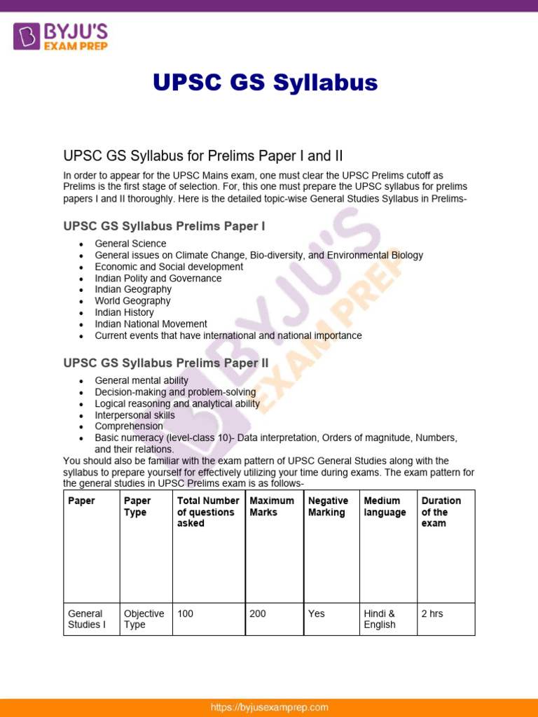 Upsc Gs Syllabus 52 | PDF | Linguistics | Languages