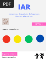 Manual de Aplicação do IAR para Alfabetização | PDF | Alfabetização ...