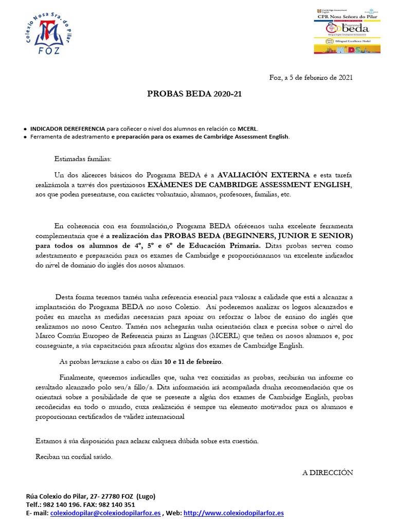 Probas Beda 2020 - 2021 | PDF