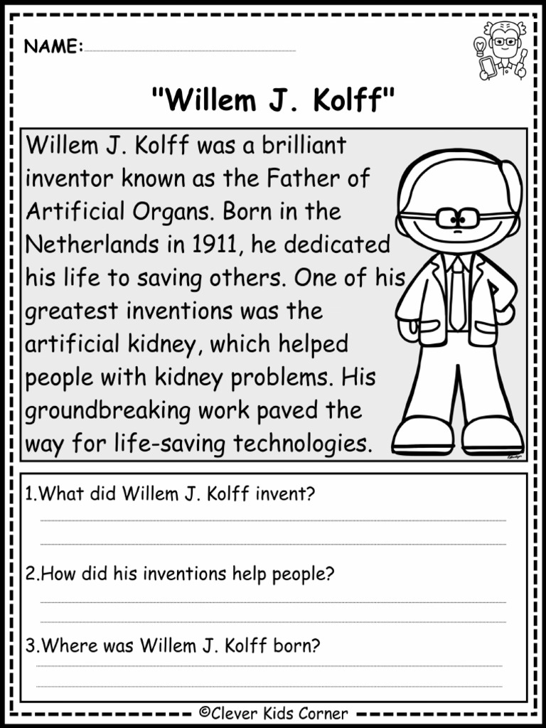 1Inventors Reading Comprehension Passages for K2 PDF