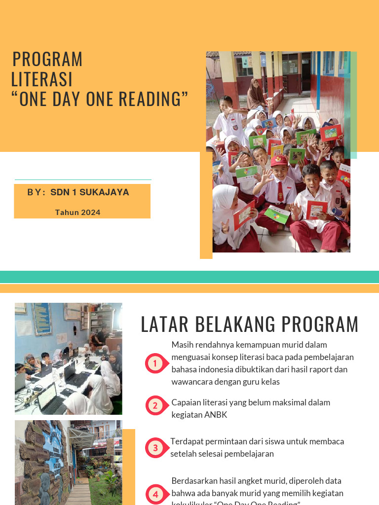 Program Literasi SDN Sukajaya 2024 | PDF | Seni & Disiplin Bahasa