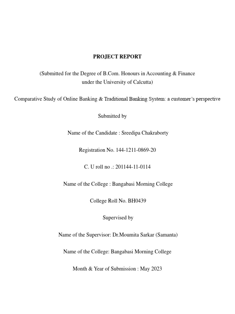 Online Vs Traditional Banking Study Pdf Online Banking Banks