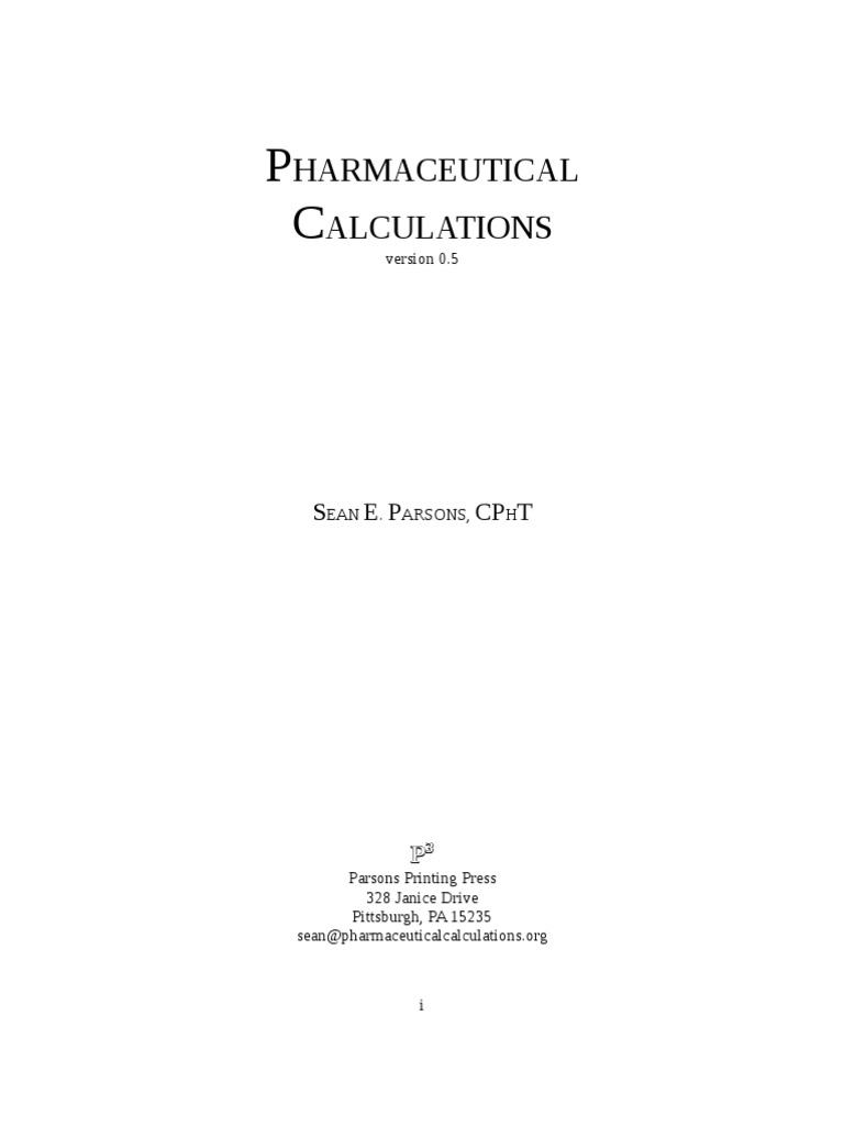 Pharmaceutical Calculations Fraction Mathematics Division Mathematics