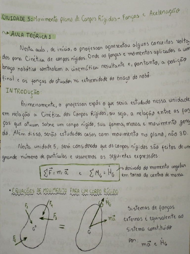 Mecânica Dos Corpos Rígidos 2 - Unidade 5 | PDF