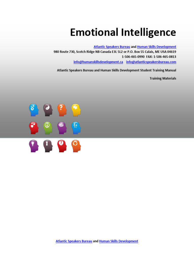 Emotional Intelligence Training Manual | PDF | Intelligence | Emotions