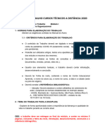 Trabalhos - Curso Técnico em Segurança Do Trabalho Ead - Módulo 1a