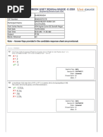 Comedk Answer Key