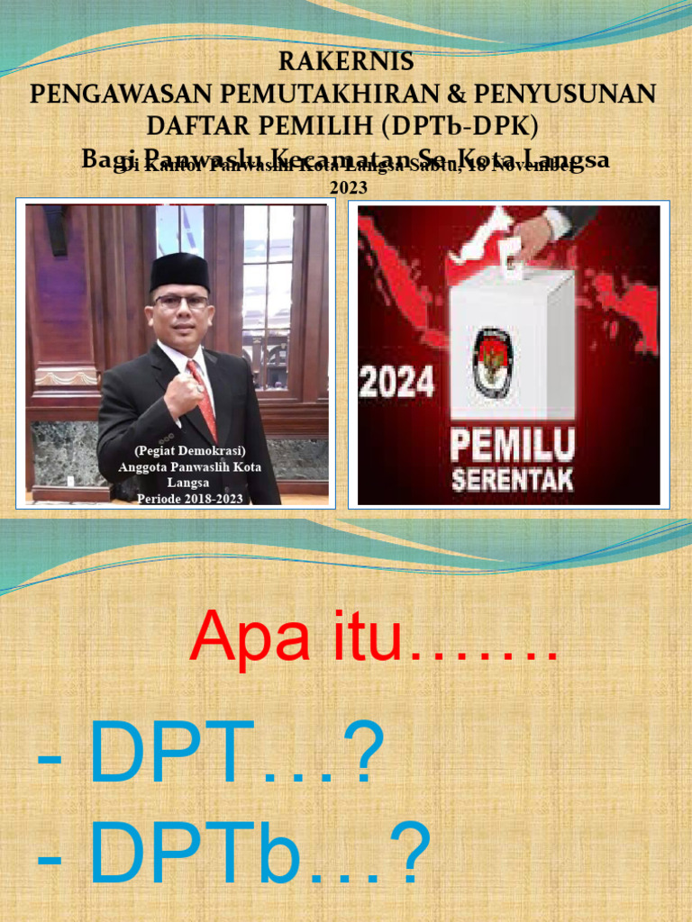 Panduan DPTb dan Pindah Memilih 2024 | PDF