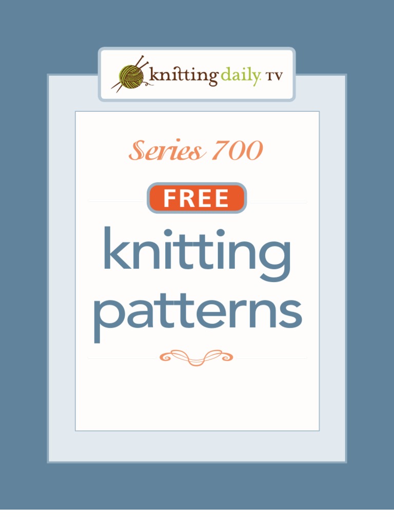 700 KDTV Knitting Patterns | PDF | Knitting | Gauge (Knitting)