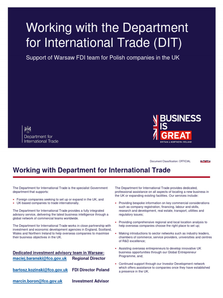 DIT Support for Polish Companies in UK | PDF | Financial Capital | Taxes