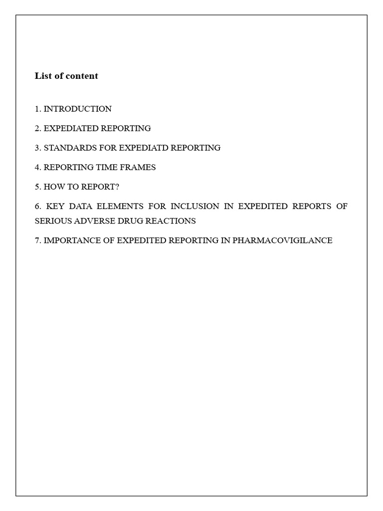 Expedited Reporting in Pharmacovigilance | PDF | Pharmacovigilance ...