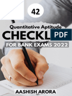 Quant Checklist 42 PDF 2022 by Aashish Arora