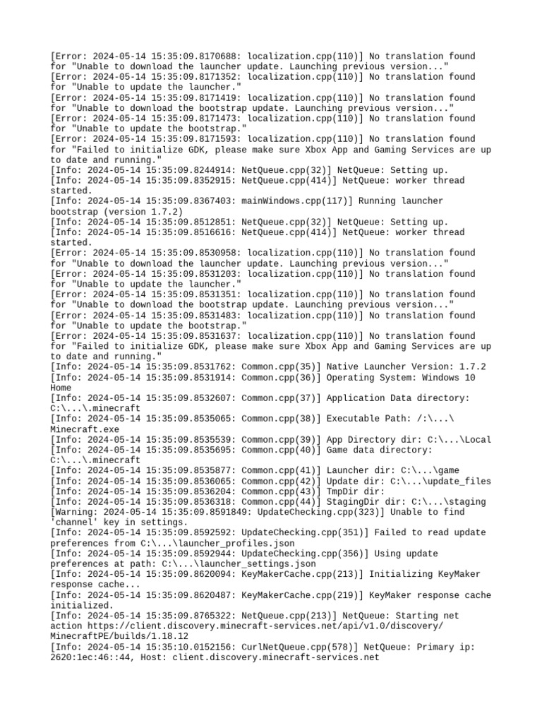 Launcher Log9 | PDF | Software Engineering | Computing