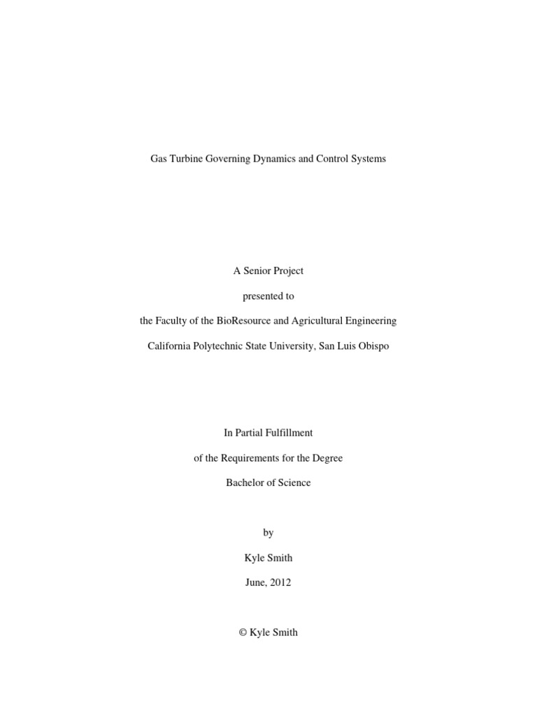 Gas Turbine Governing Dynamics and Control Systems | PDF | Fluid ...