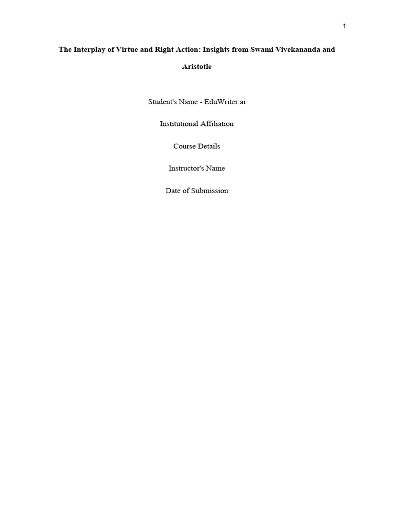 What Is Your Idea of Right Action | PDF | Virtue | Spirituality
