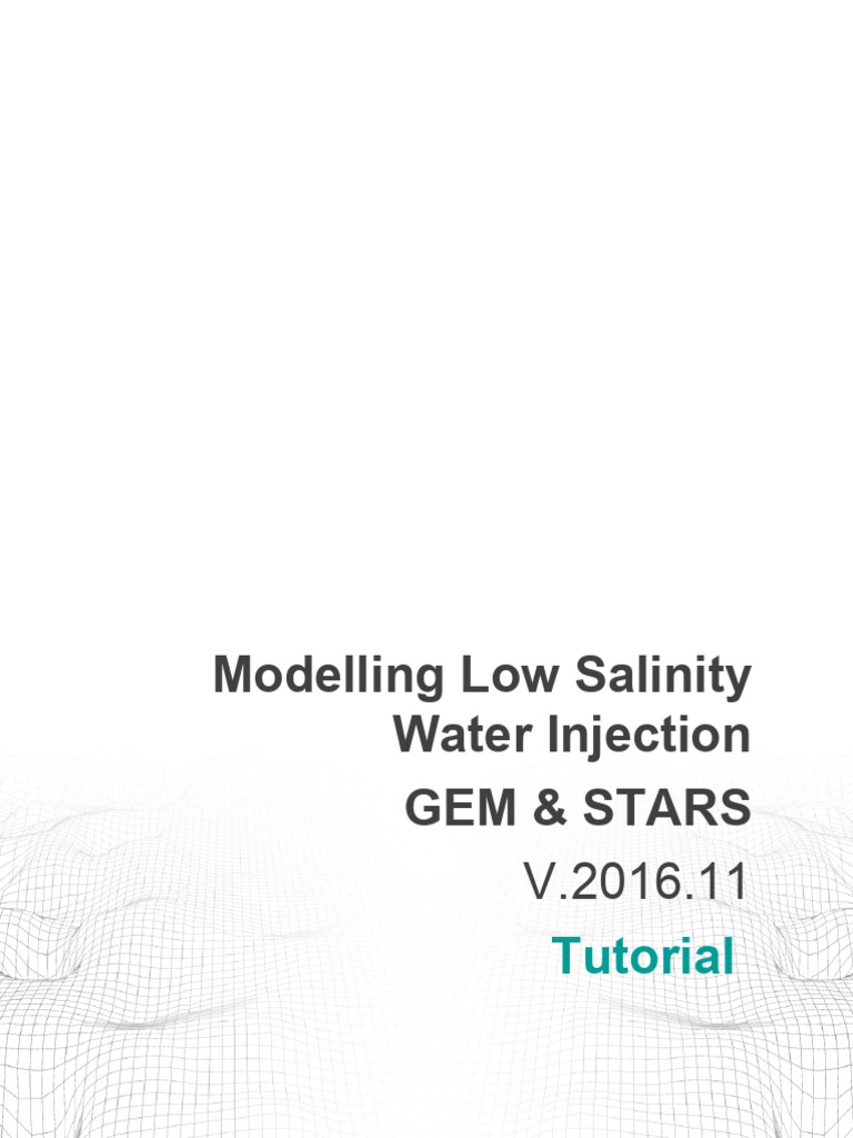 Low Salinity Water Injection Tutorial | PDF | Calcite | Water