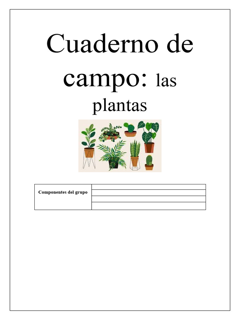 Cuaderno de Campo sobre Plantas | PDF | Plantas | Tallo de la planta