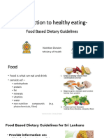 Introduction To Food Based Dietary Guidelines
