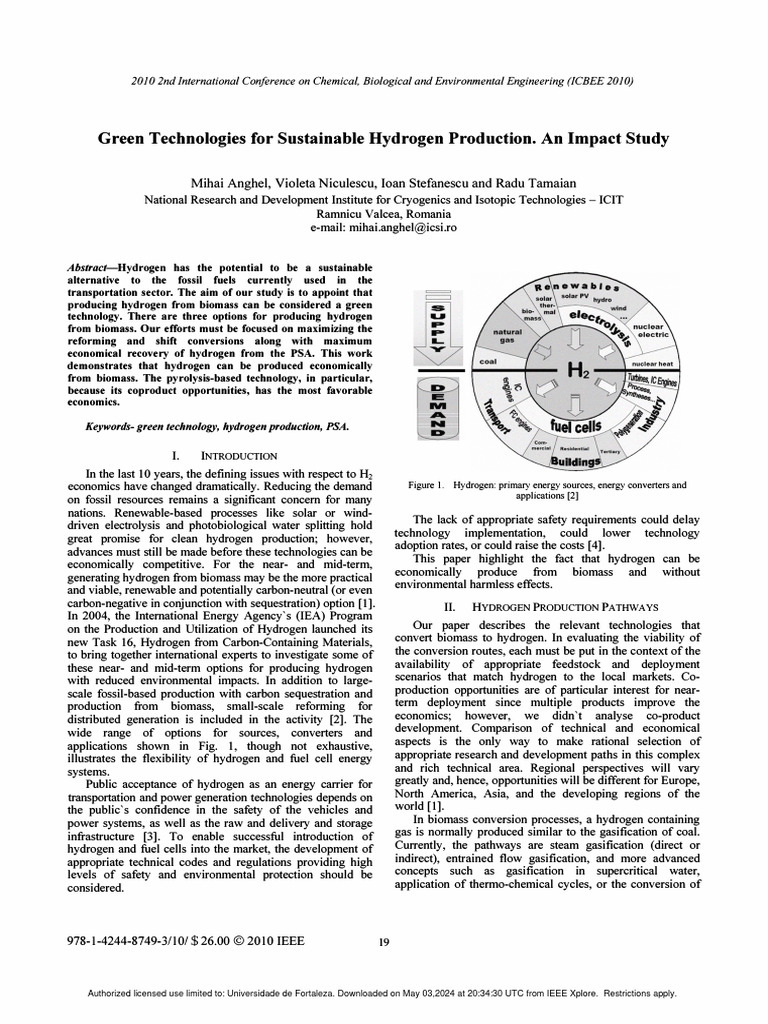 Sustainable Hydrogen from Biomass | PDF | Gasification | Biofuel