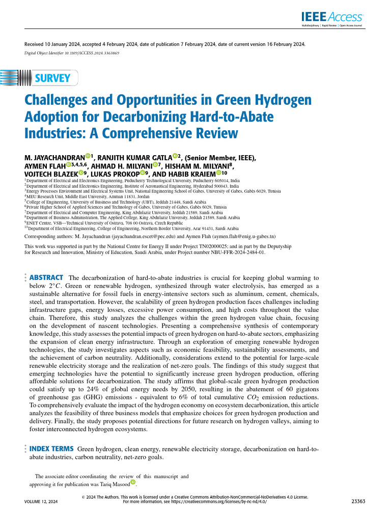 Challenges and Opportunities in Green Hydrogen Adoption For ...