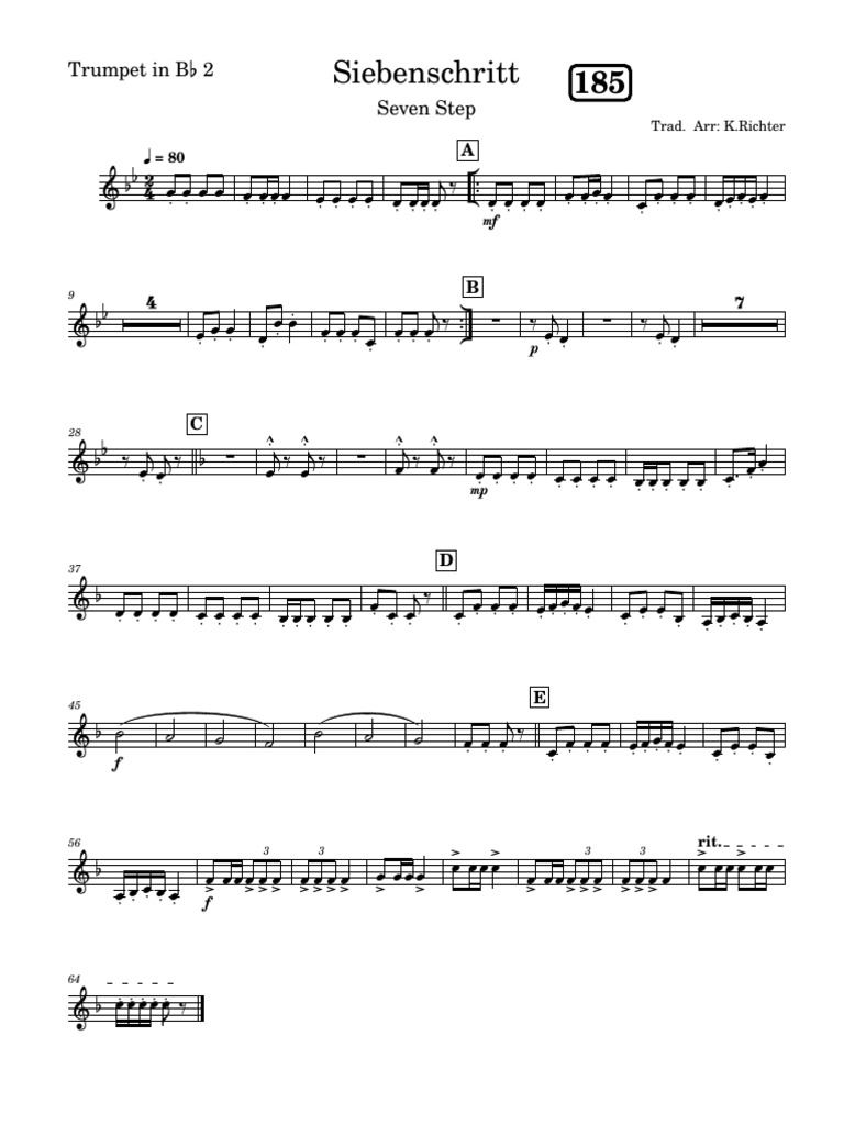 Seven Step Trumpet Arrangement | PDF